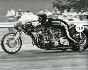 T.C. Christenson’s twin-engine Norton Hogslayer drag bike