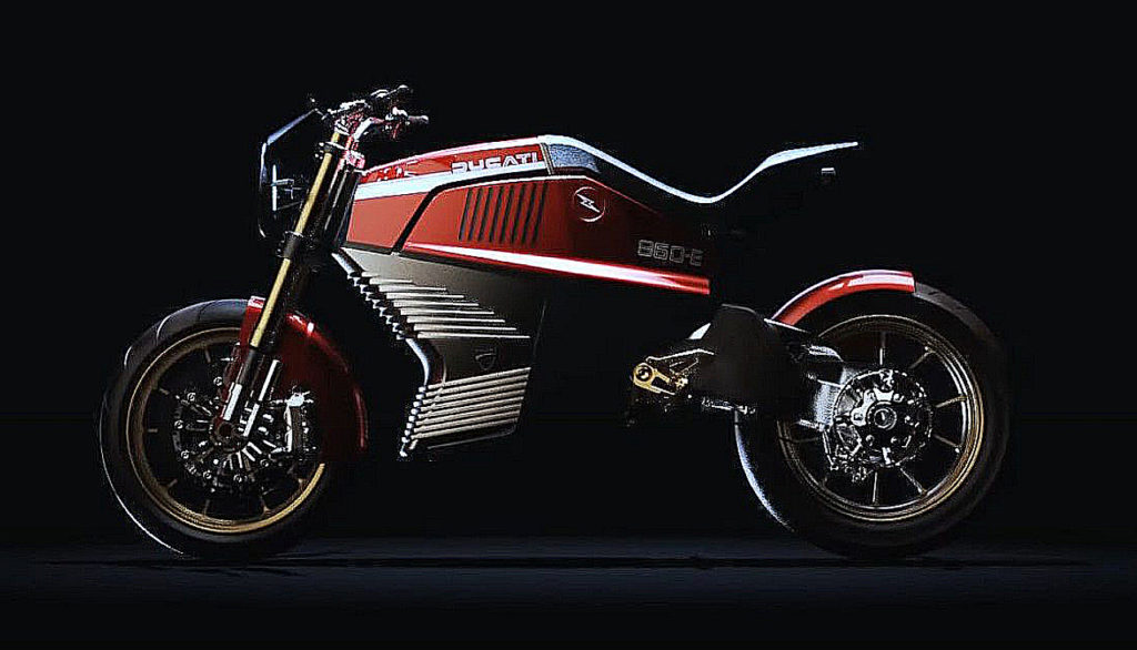 Italdesign drew on the 1974 860 GT for inspiration when designing the 860-E concept bike. 