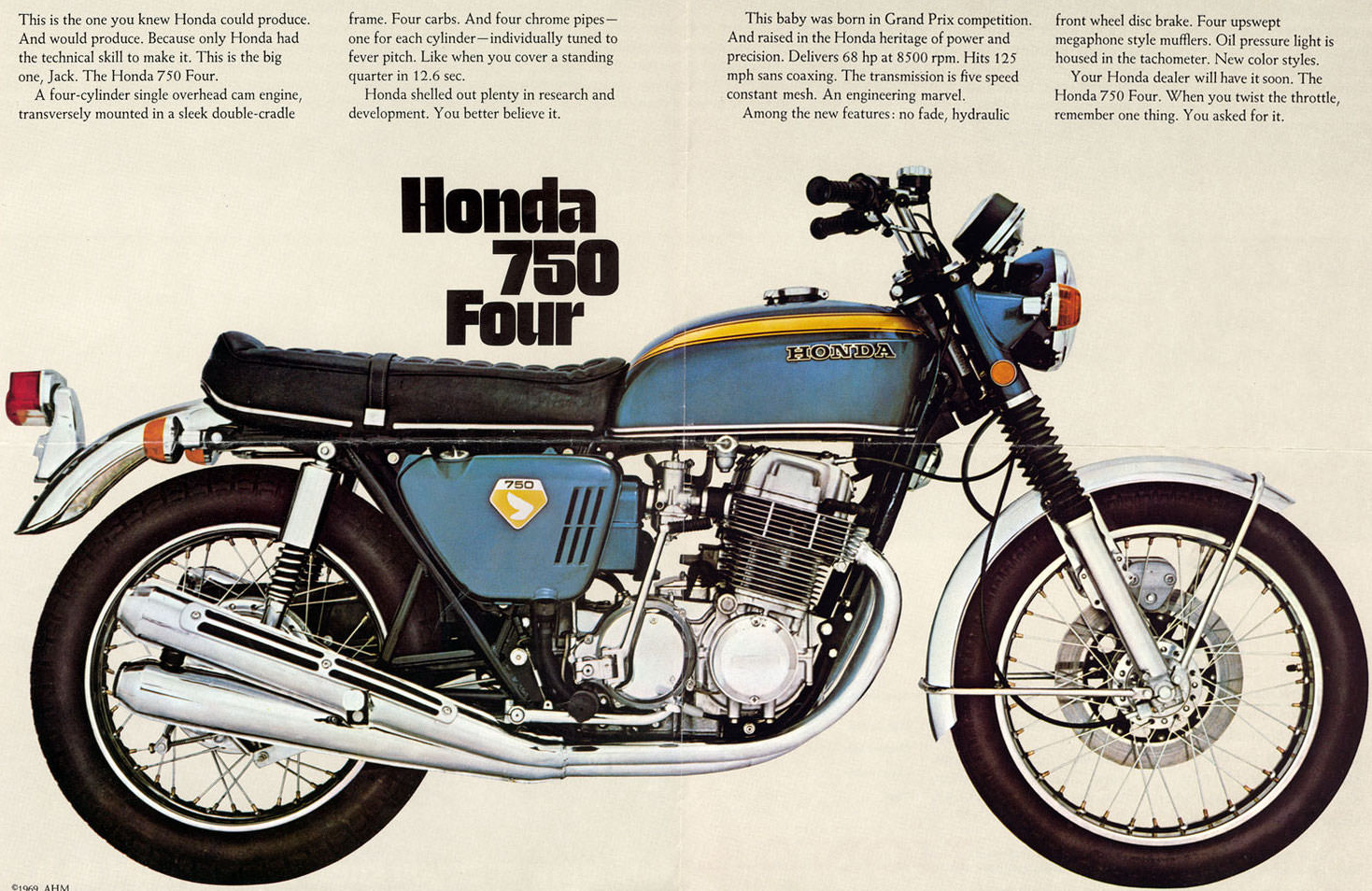 Honda CB750 Four — Candy Sapphire Blue