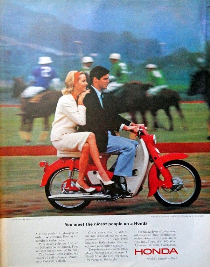 Honda Super Cub vintage ad.
